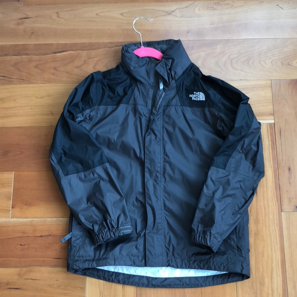 Black Northface rain jacket
